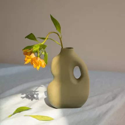 Aura - Vaso in ceramica verde salvia