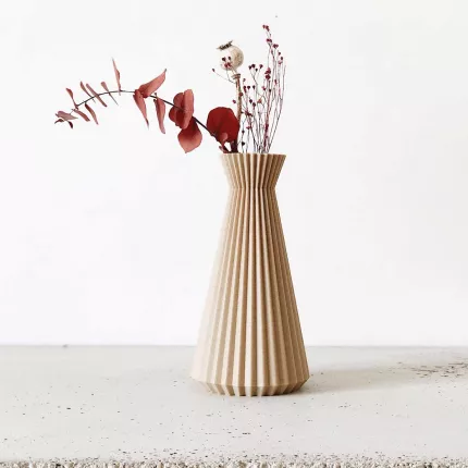 Ishi - Vaso decorativo color legno naturale