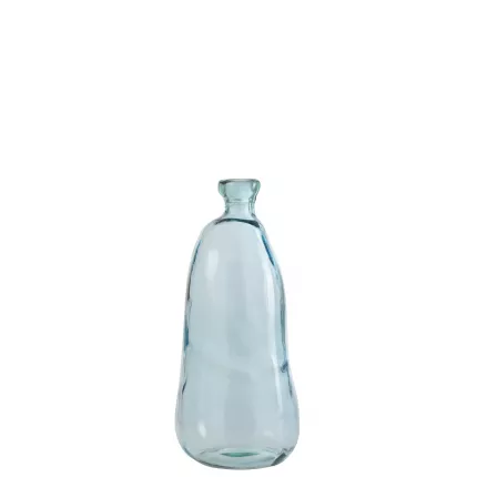 Olivia - bottiglia in vetro azzurro piccolo